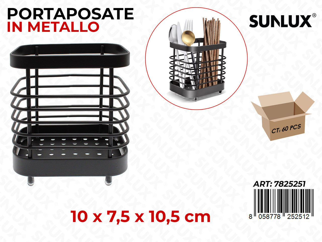 PORTAPOSATE IN METALLO 10*7.5*10.5CM