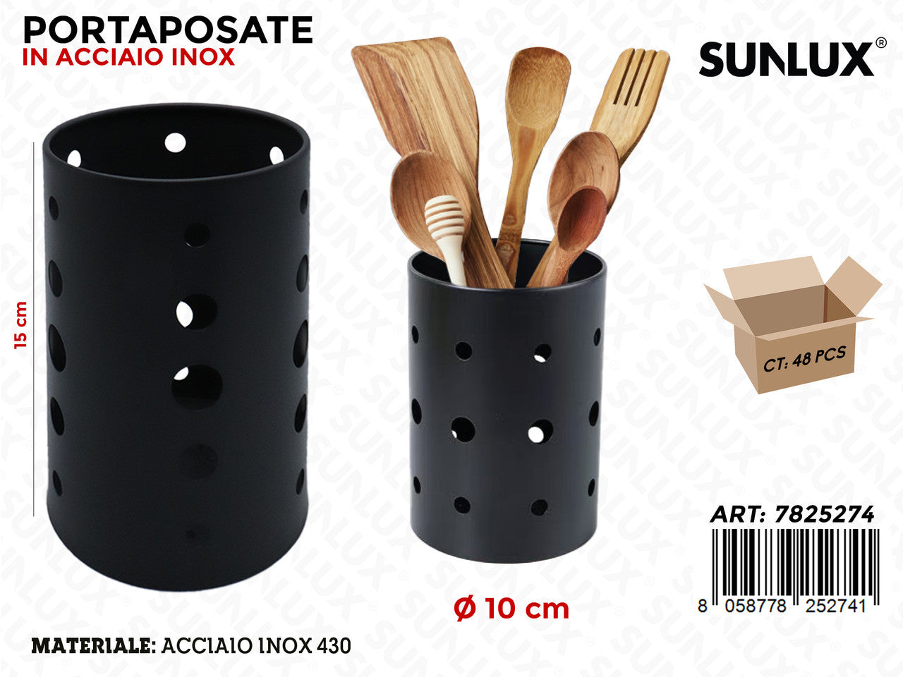 PORTAPOSATE ACC. INOX D.10*15CM