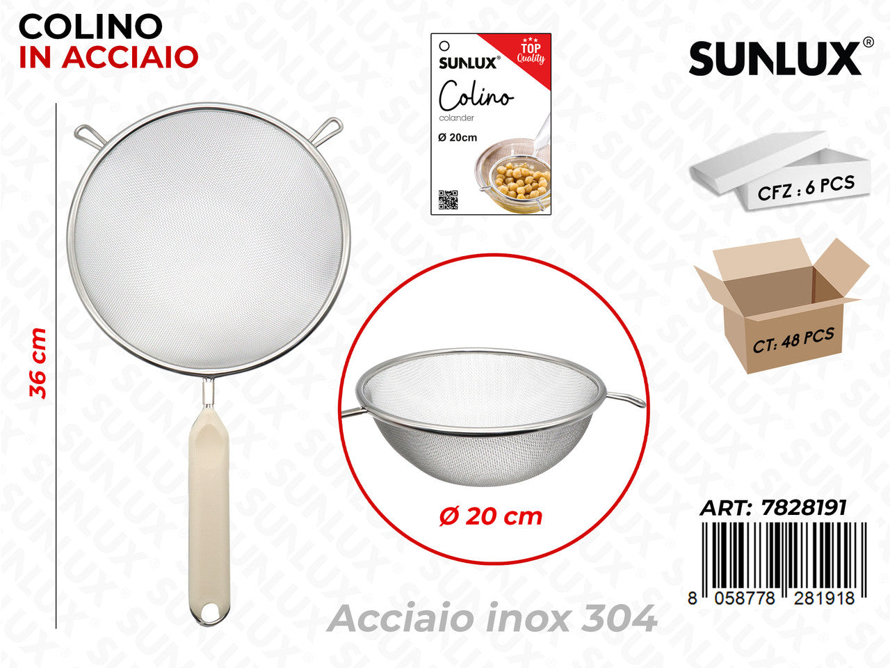 COLINO ACC.INOX 304 D.20CM