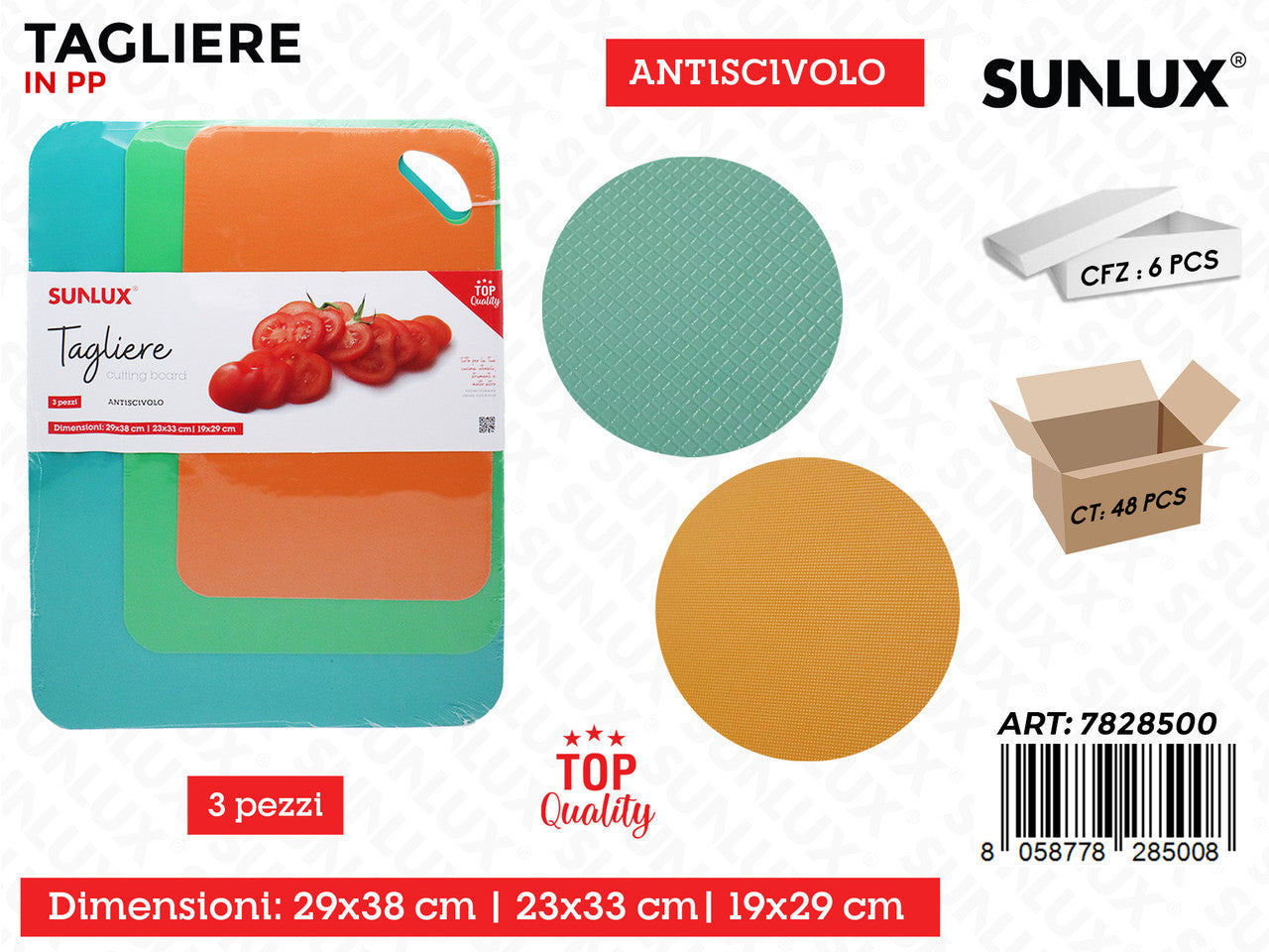 TAGLIERE ANTISC. PP 3PCS ASS.
