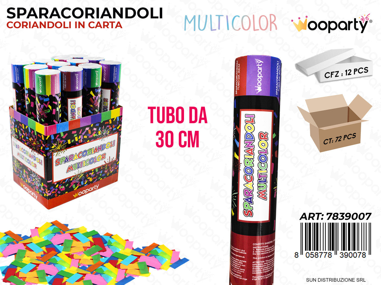 TUBO SPARACORIANDOLI 30CM
