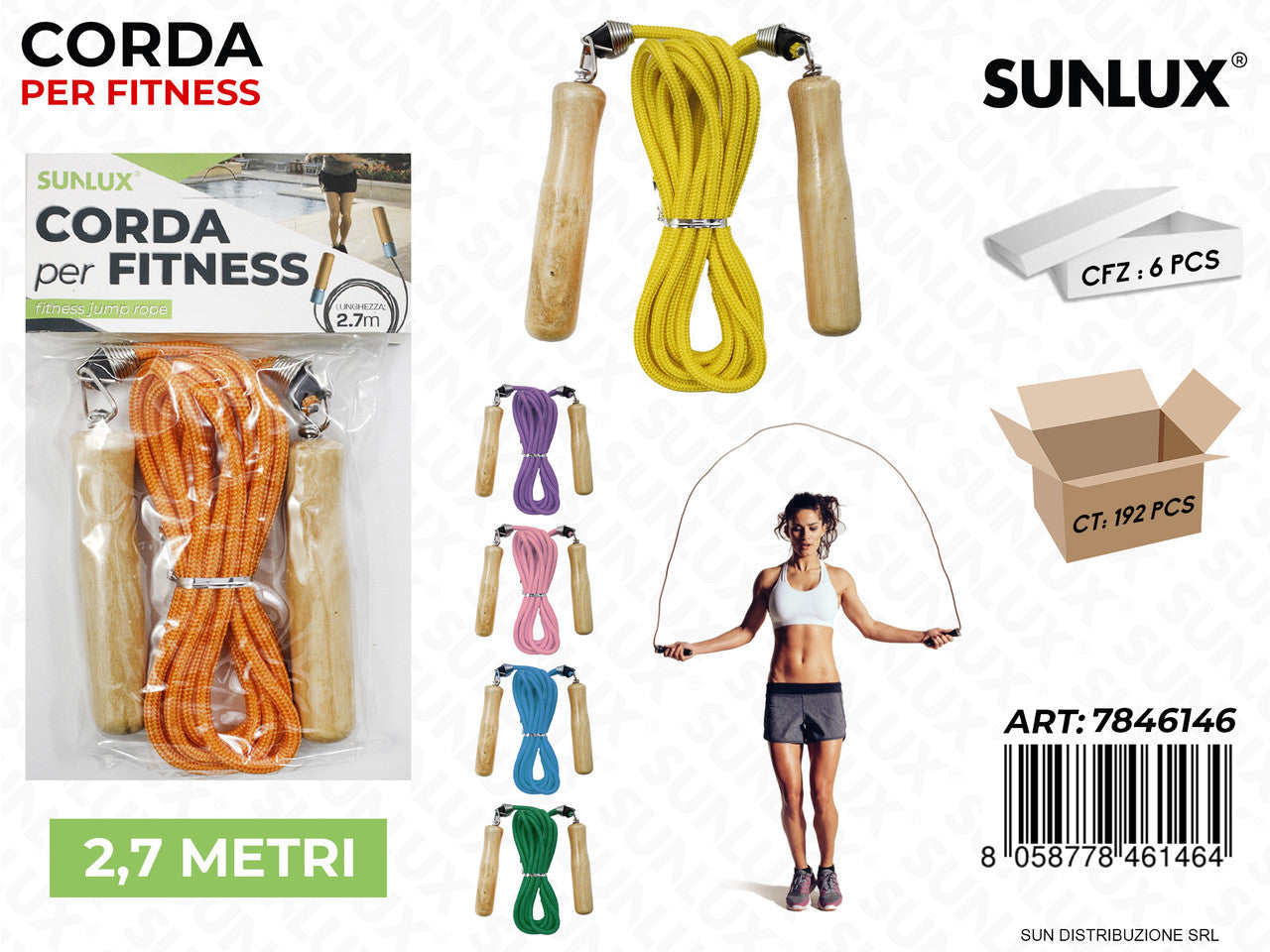 CORDA PER FITNESS 2.7MT COL. ASS.