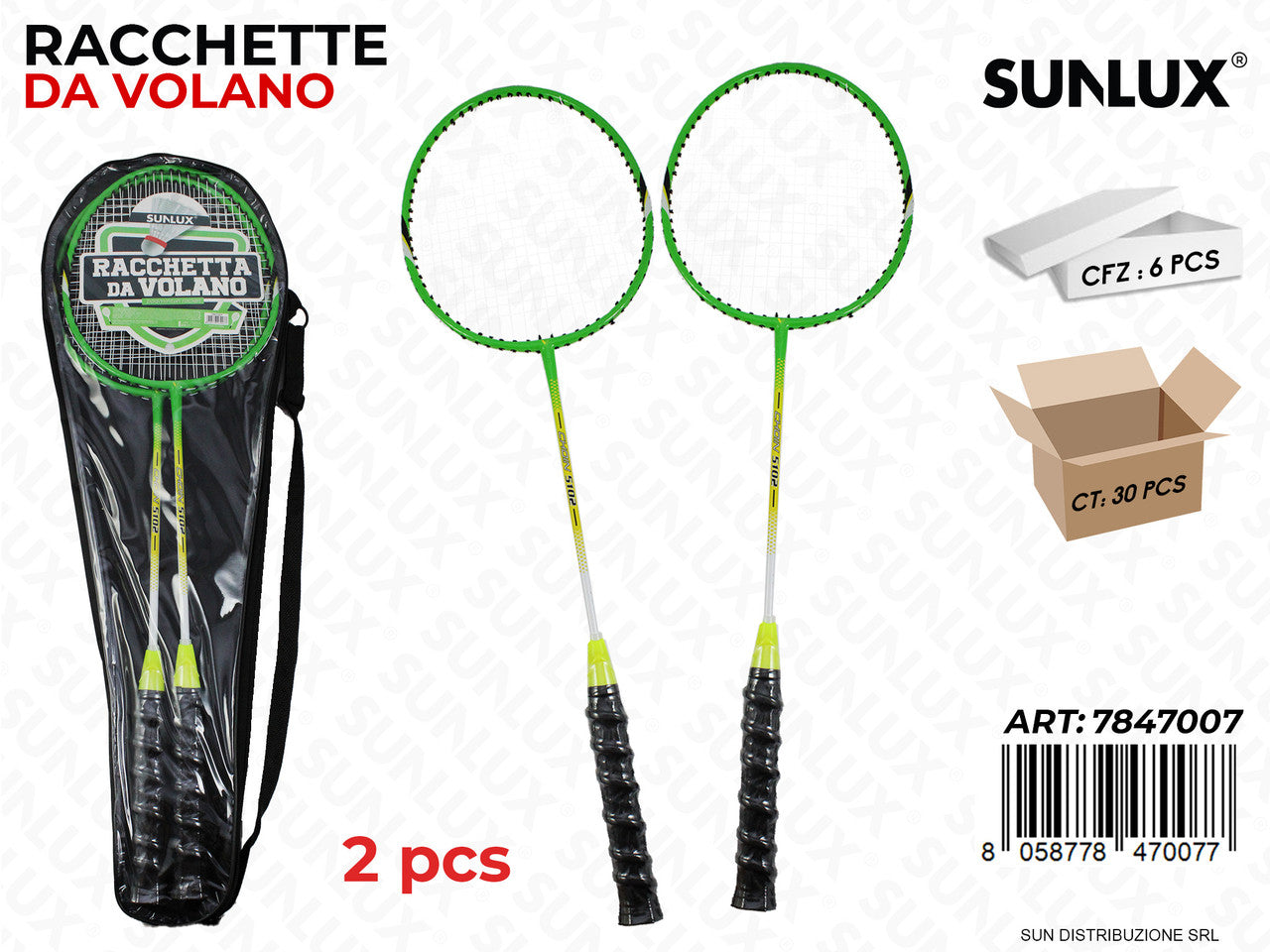 RACCHETTA DA VOLANO 2 PCS