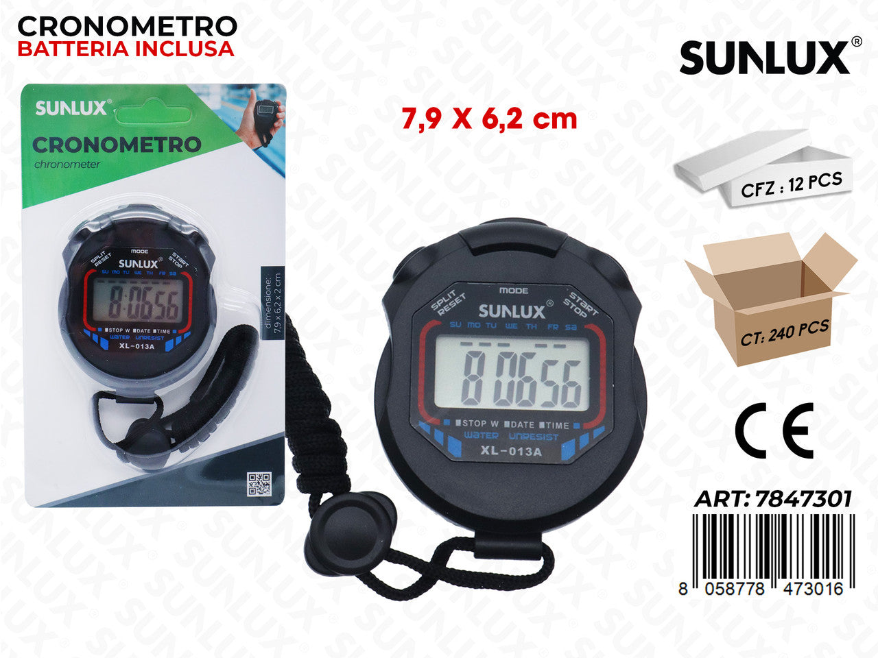 SUNLUX CRONOMETRO ASS. 7.9*6.2CM
