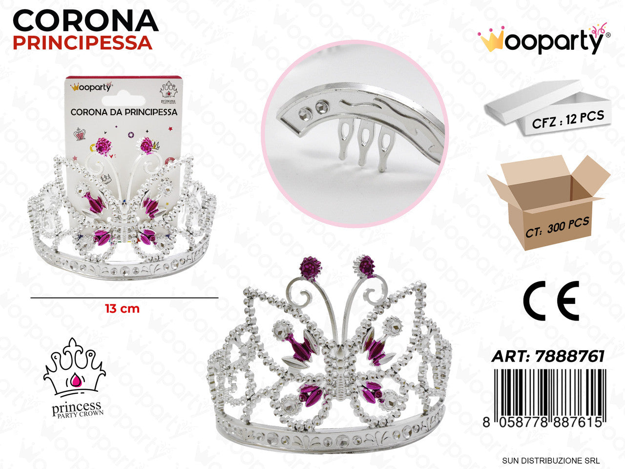 CORONA DA PRINCIPESSA 13CM
