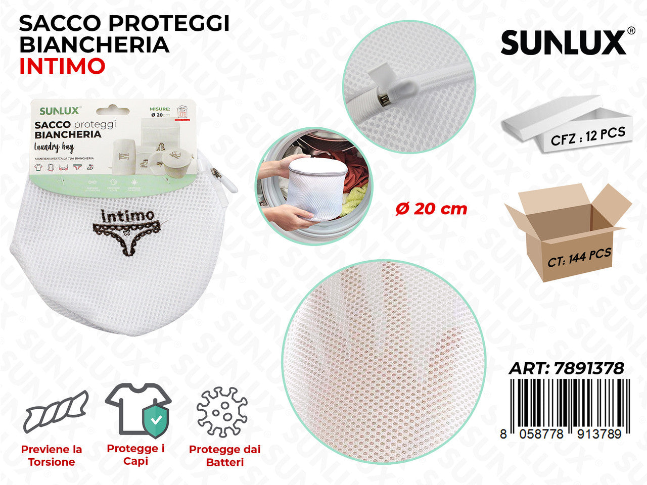 SACCO PROTEGGI BIANCHERIA INTIMO 20CM