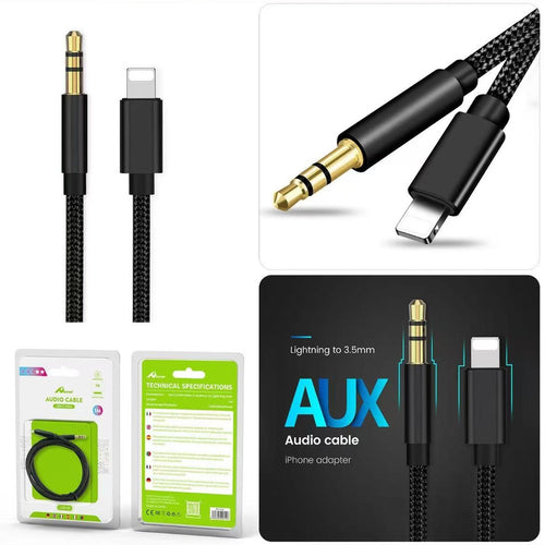 ADATTATORE IPHONE TO JACK 1M NERO LCB-99