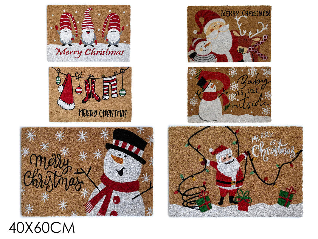 TAPPETO NATAL. 40X60CM 6ASS