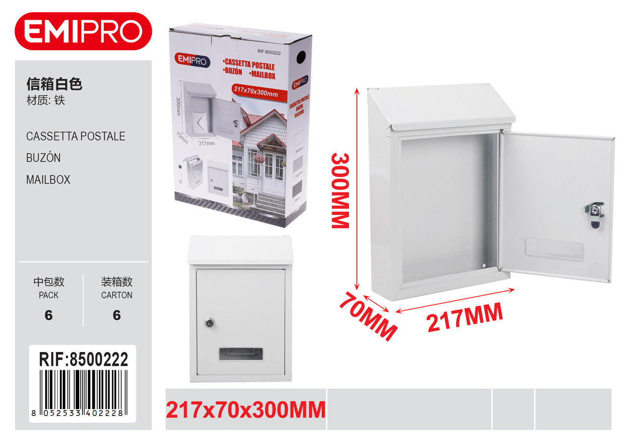 Emi CASSETTA POSTALE BIANCO 217*70*300MM