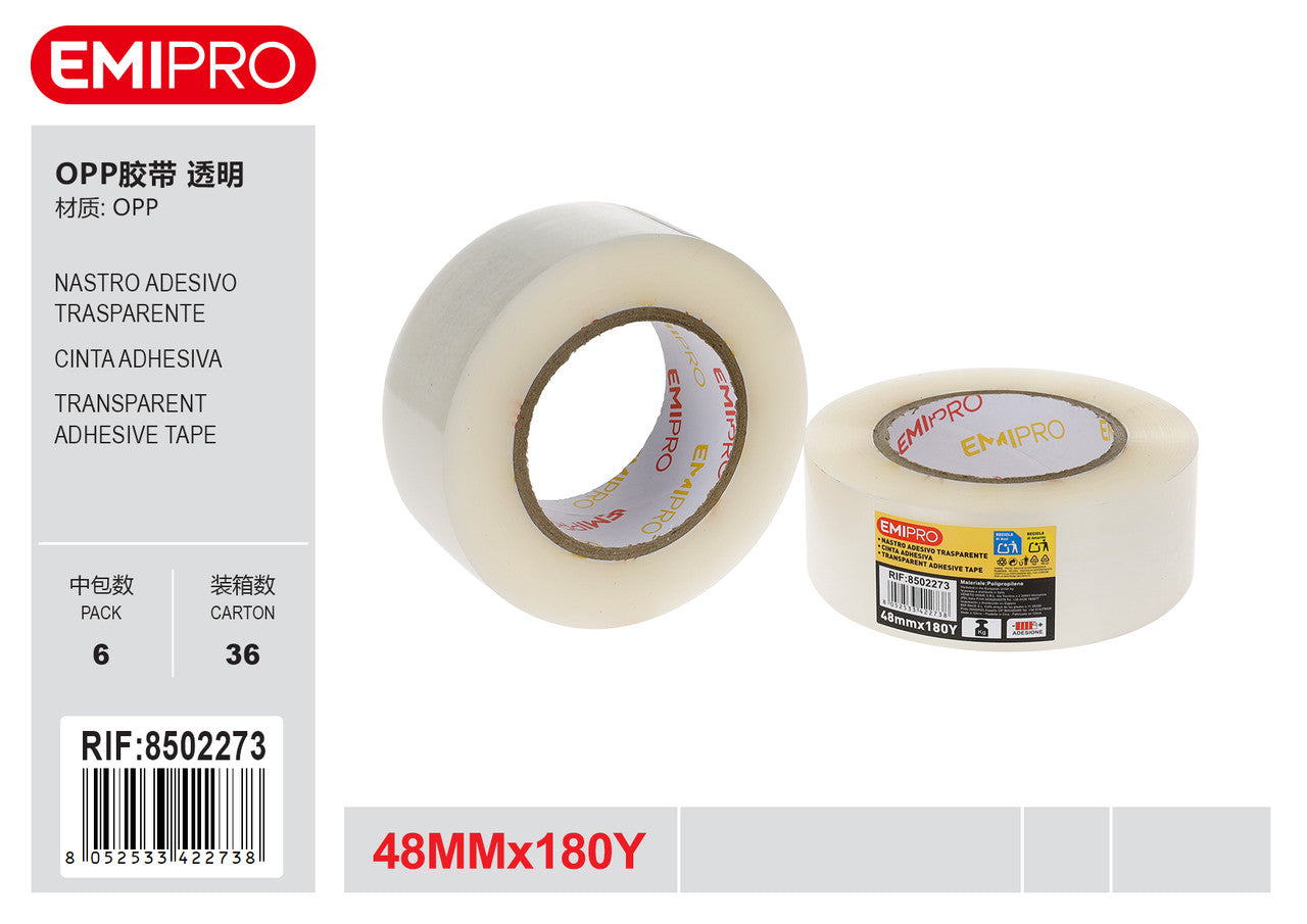 Emi NASTRO ADESIVO TRASPARENTE 48MM*180Y