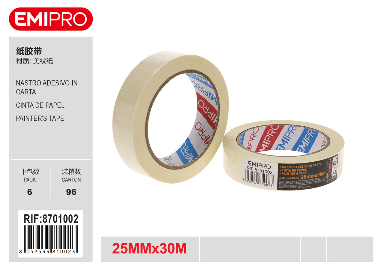Emi NASTRO ADESIVO IN CARTA 25MM*30M