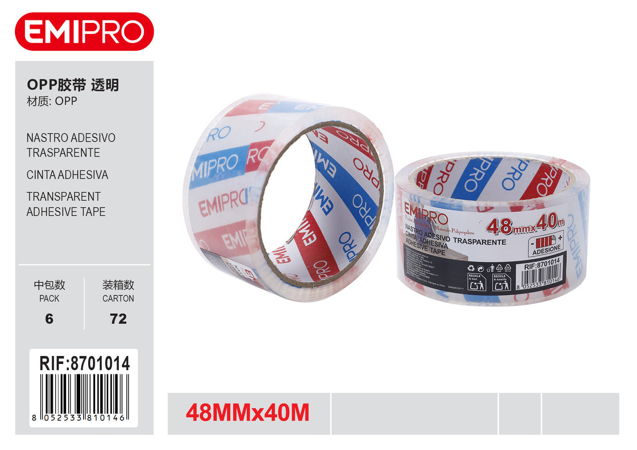 Emi NASTRO ADESIVO TRASPARENTE 48MM*40M
