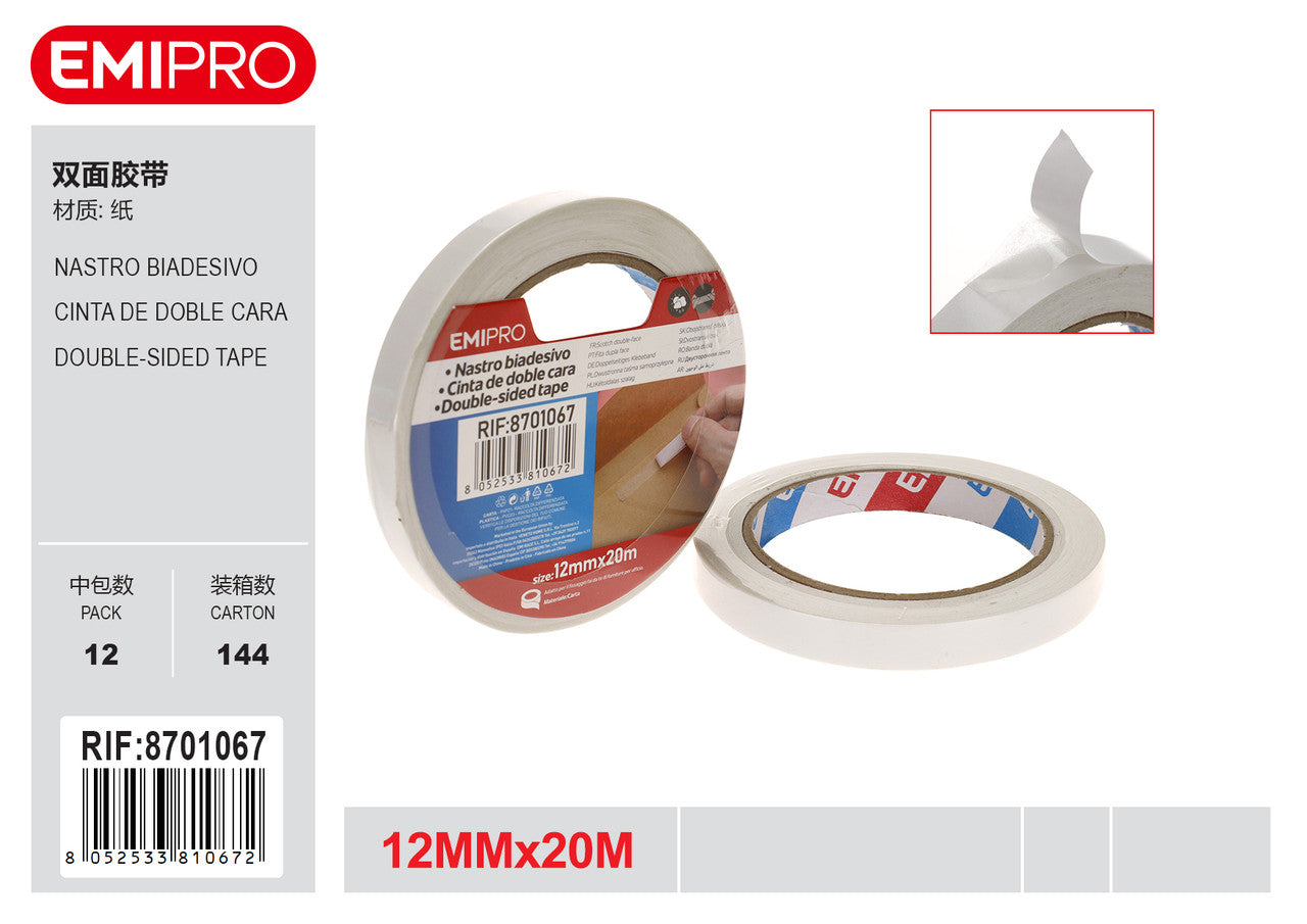 Emi NASTRO BIADESIVO 12MM*20M