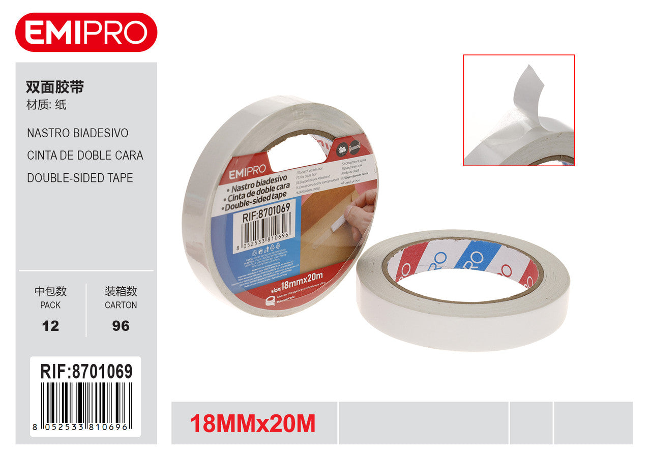 Emi NASTRO BIADESIVO 18MM*20M