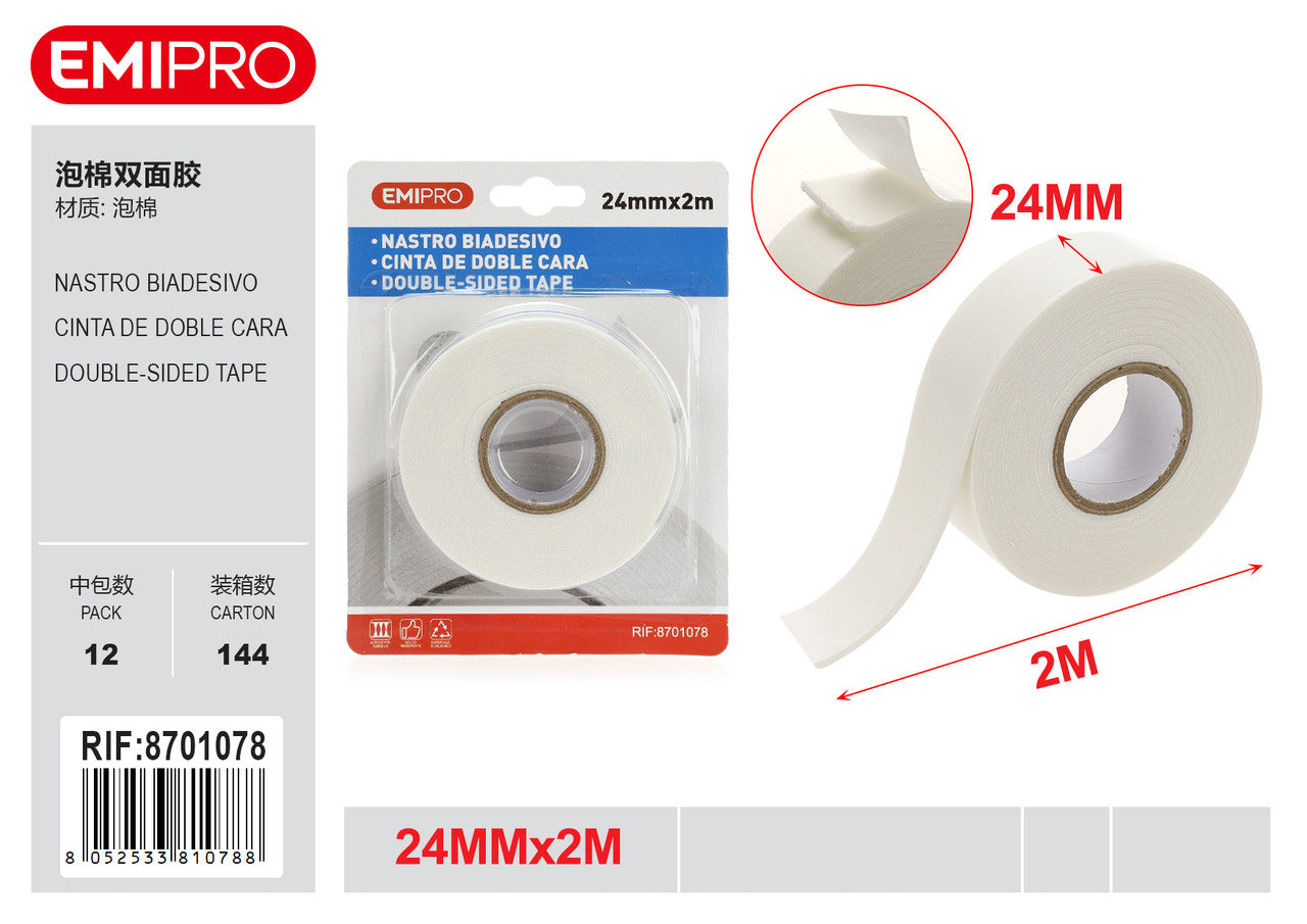 Emi NASTRO BIADESIVO 2.4CM*2M