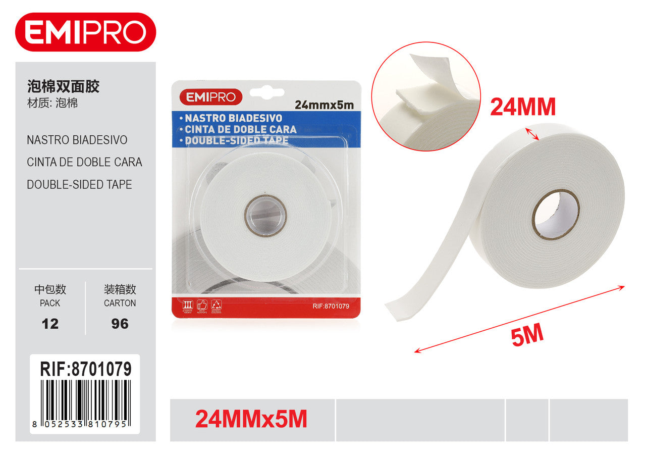 Emi NASTRO BIADESIVO 2.4CM*5M