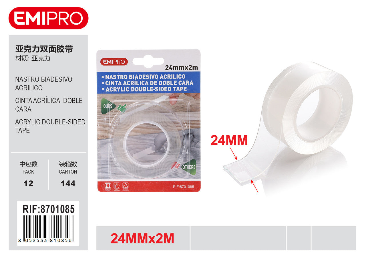 Emi NASTRO BIADESIVO ACRILICO 24MM*2M