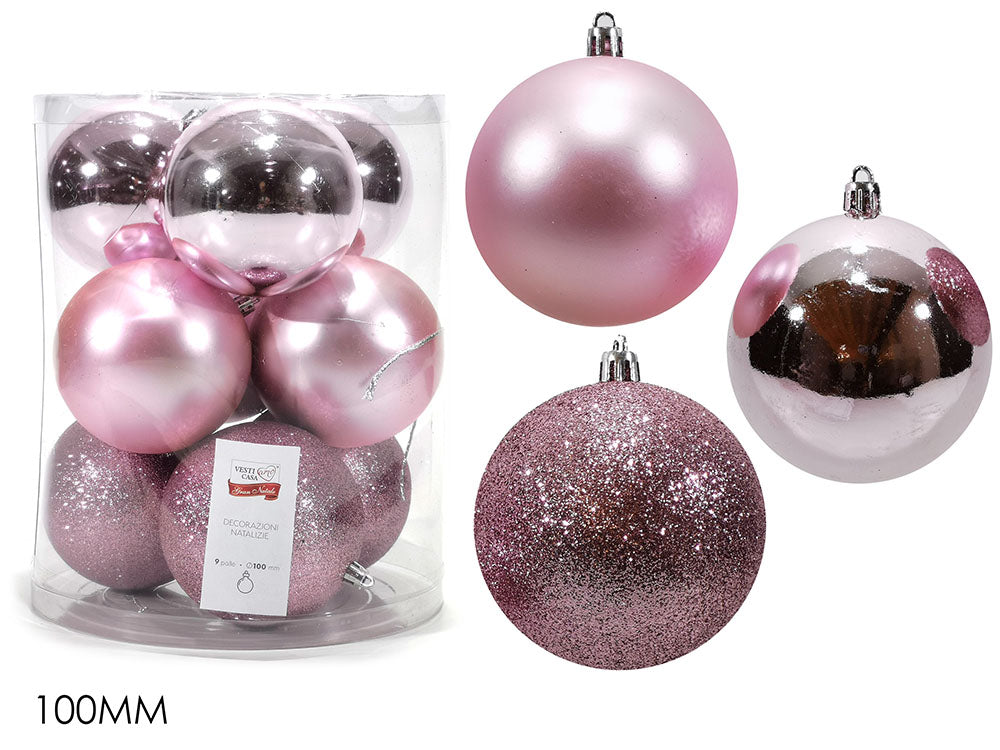 SET 9 PALLE 100MM ROSA MIX