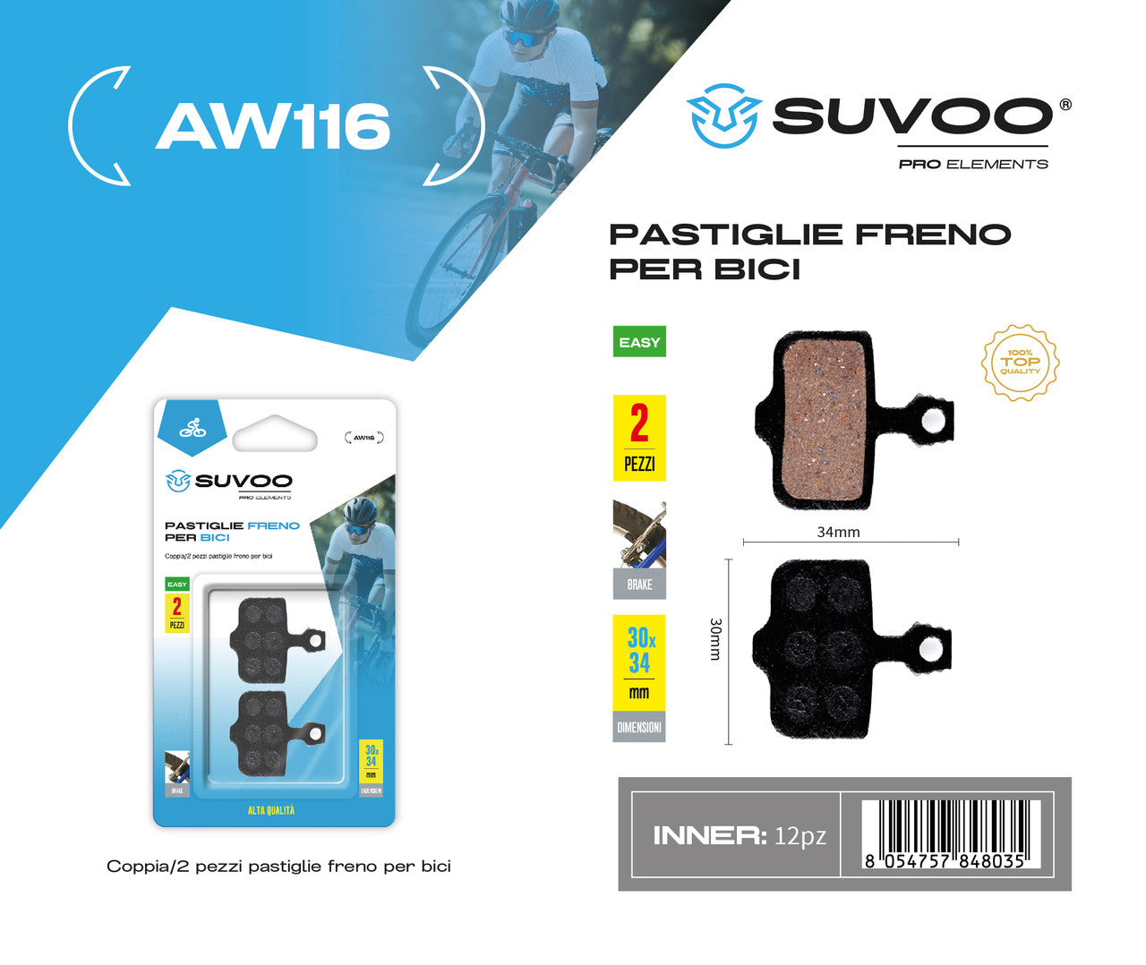 Pastiglie quadrate per bici