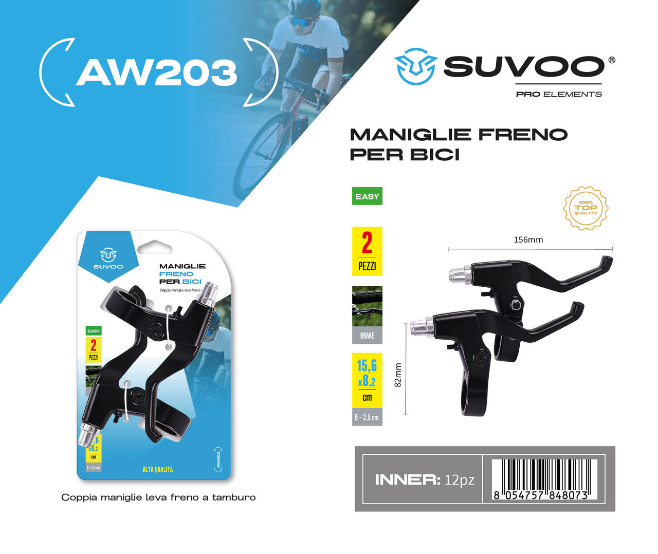 Maniglia del freno della bicicletta 2pz