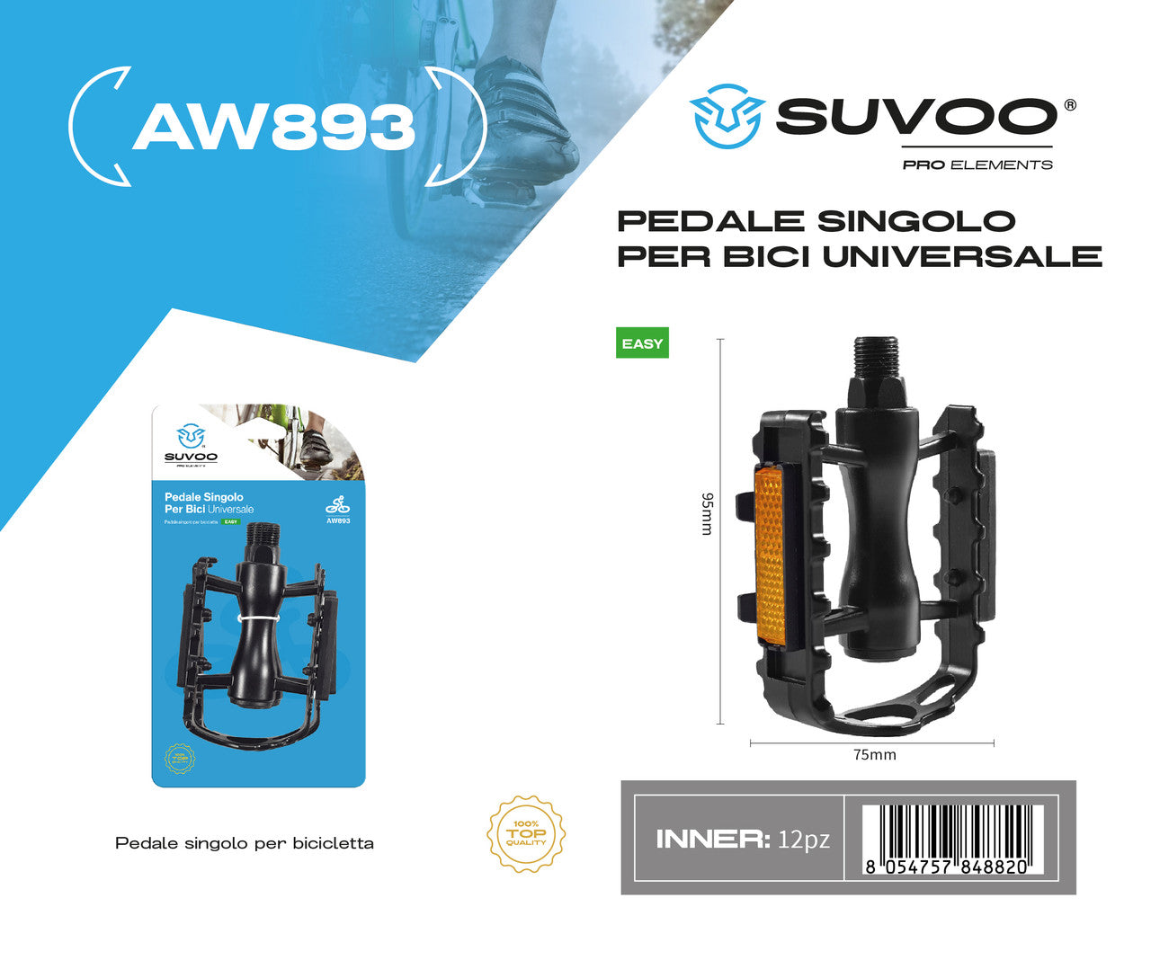 COPPIA PEDALI IN ALLUMINIO