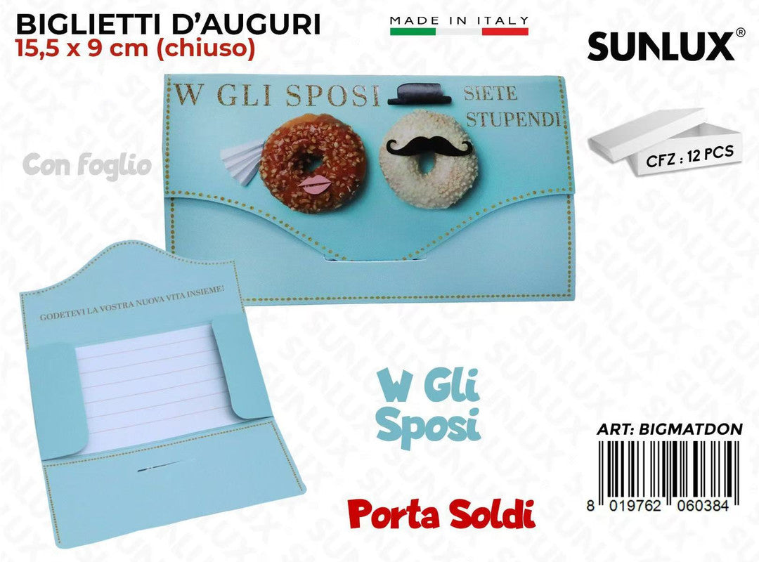 BIGLIETTI P.SOLDI W GLI SPOSI 15.5*9CM