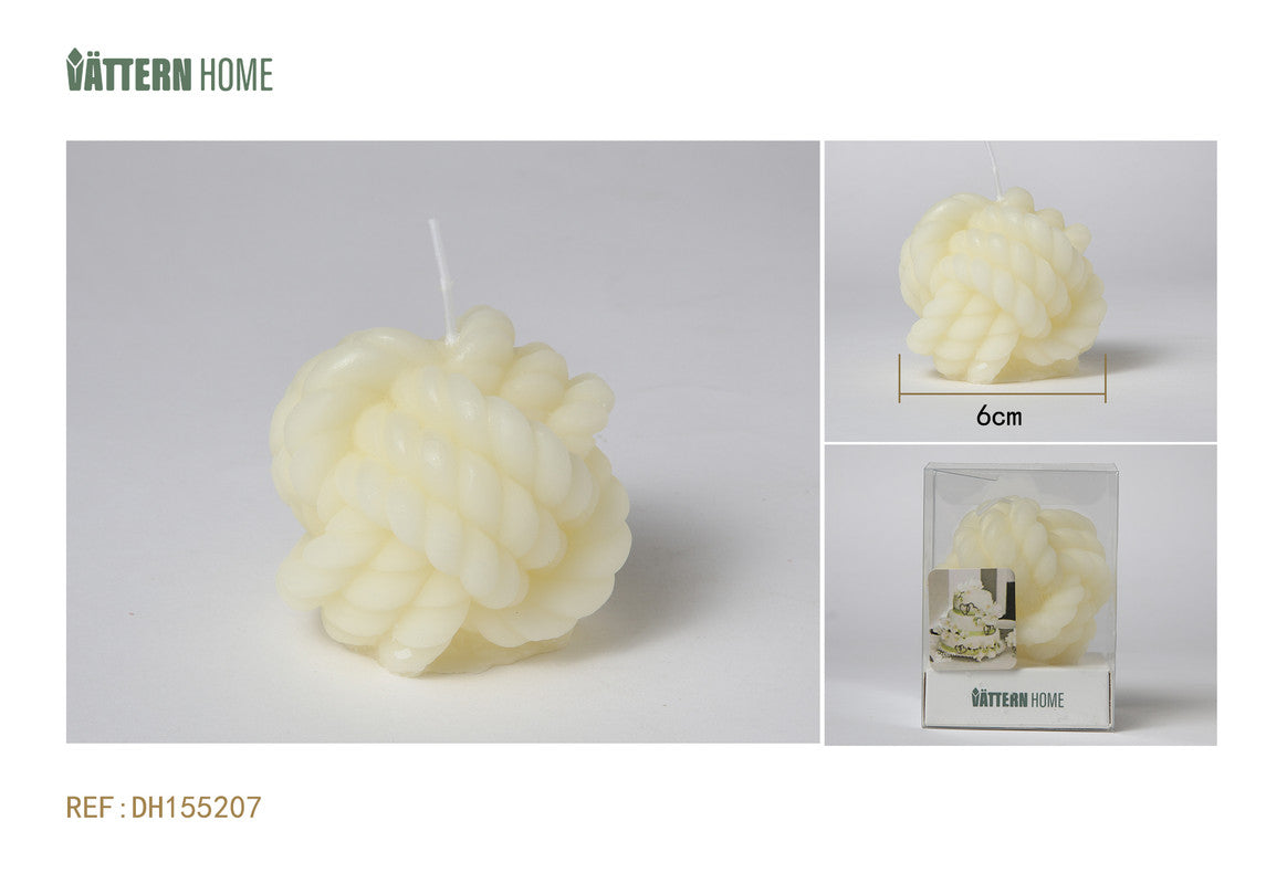 Candela Profumata Nodo Decorativo – Fragranza Torta Dolce