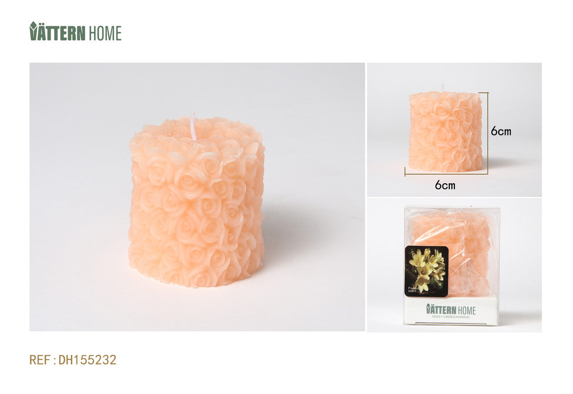 Candela Profumata Decorativa a Rosa – Fragranza Fiorita
