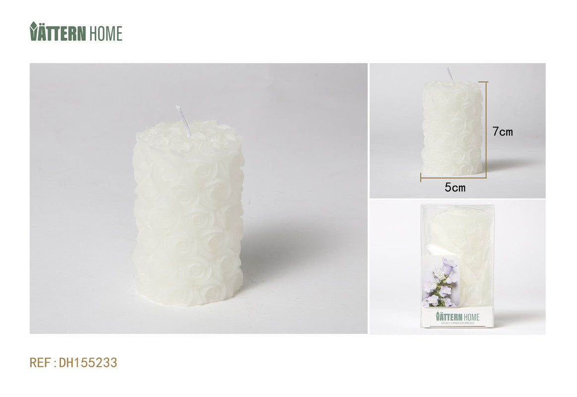 Candela Profumata Decorativa a Rosa – Fragranza Lavanda