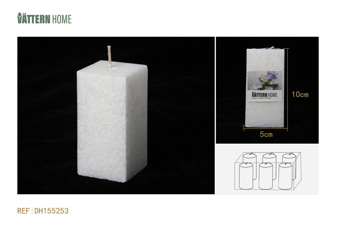 Candela Profumata Rettangolare Alta – Fragranza Fiorita