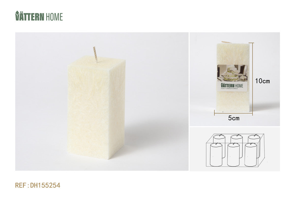 Candela Profumata Rettangolare Alta – Fragranza Vaniglia