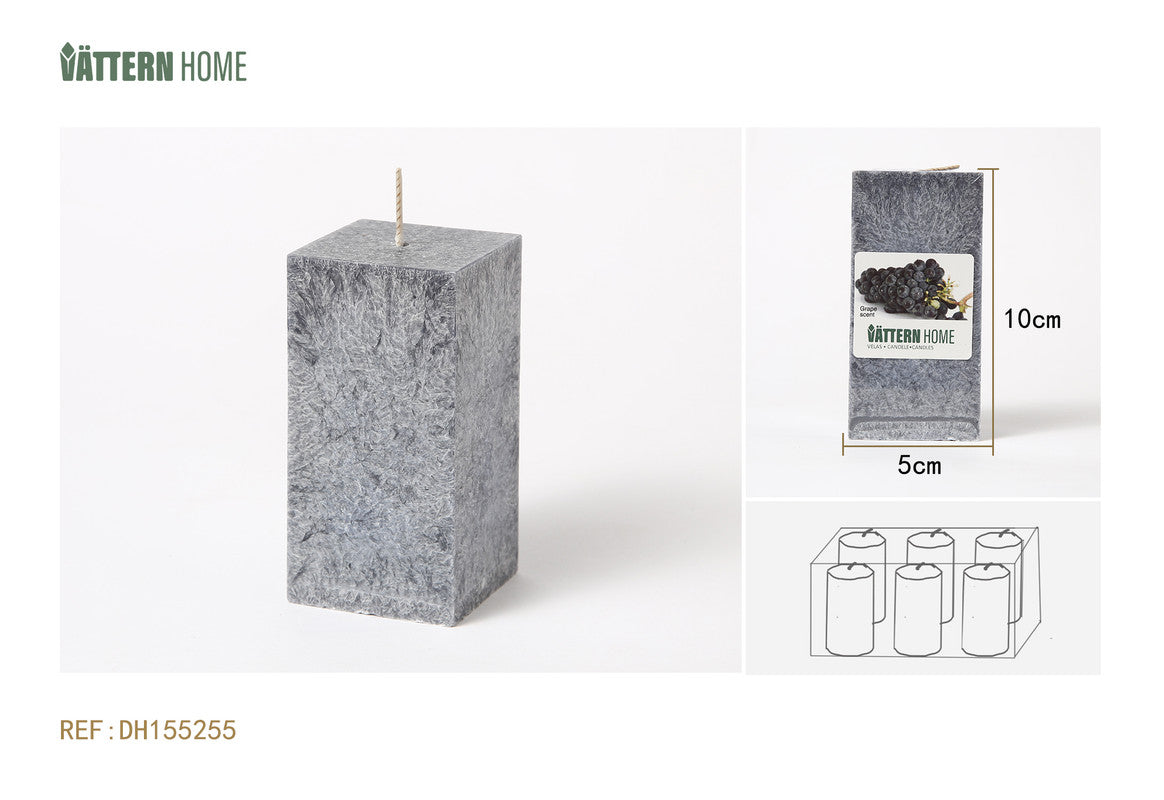 Candela Profumata Rettangolare Alta – Fragranza Uva