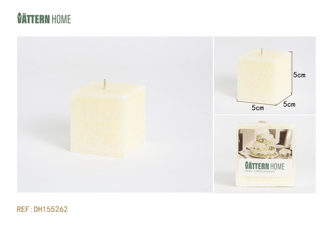 Candela Profumata Cubica – Fragranza Vaniglia