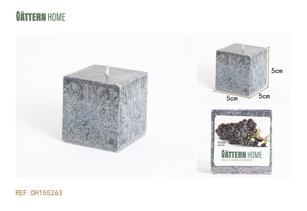Candela Profumata Cubica – Fragranza Uva