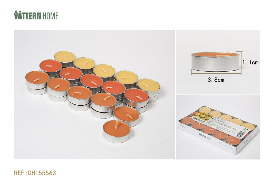 Candeline Profumate in Alluminio – Fragranza Agrumi