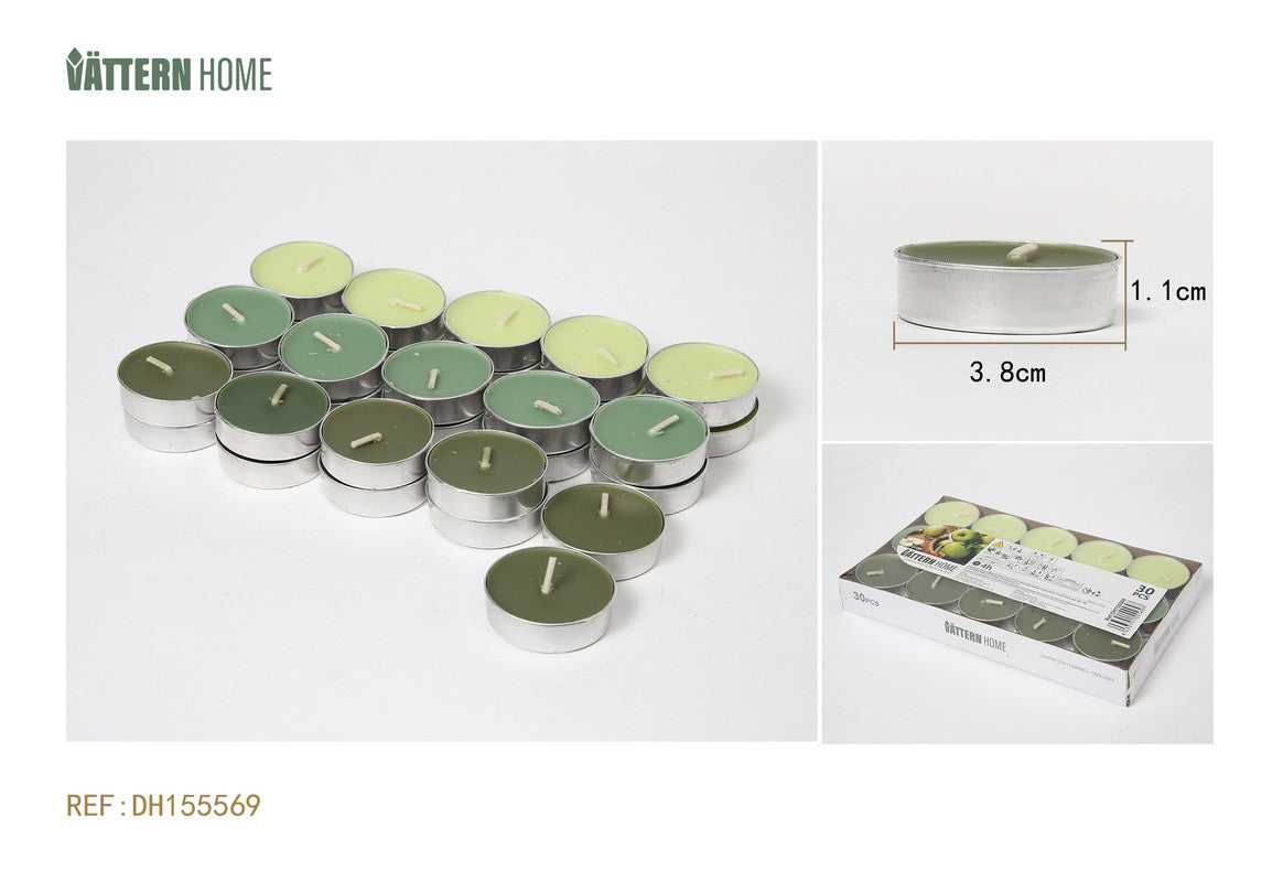 Candeline Profumate in Alluminio – Fragranza Mela Verde