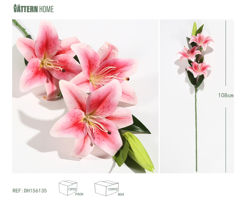 Fiore Artificiale Lilium Rosa