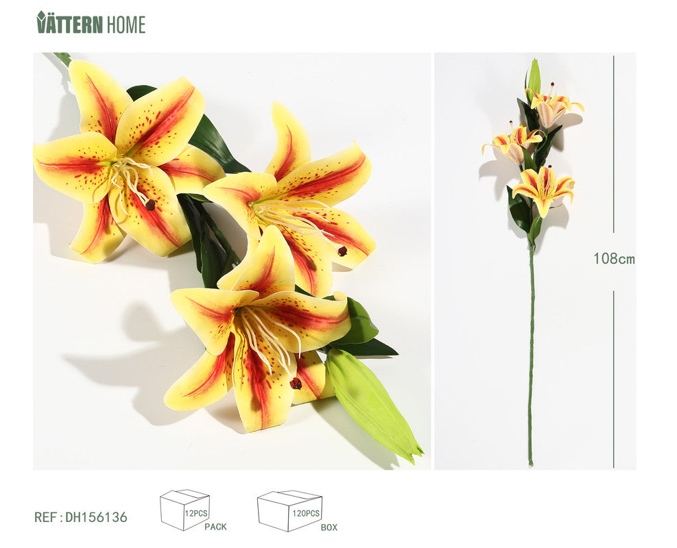 Fiore Artificiale Lilium Giallo