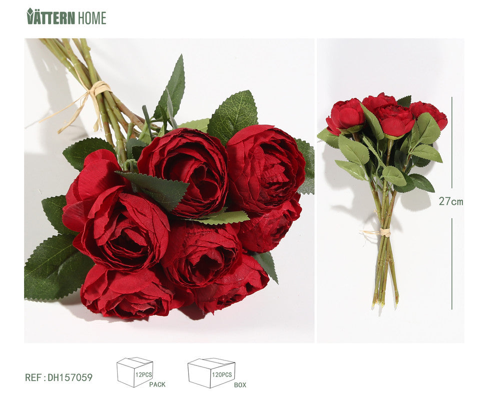 Mazzo di Rose Rosse Artificiali