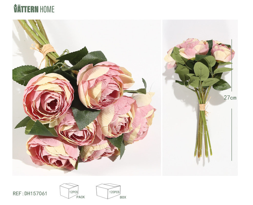 Mazzo di Peonie Artificiali Rosa