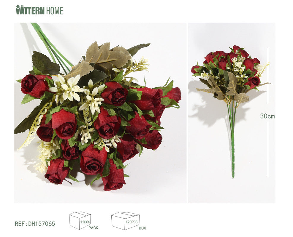 Mazzo di Rose Rosse Artificiali