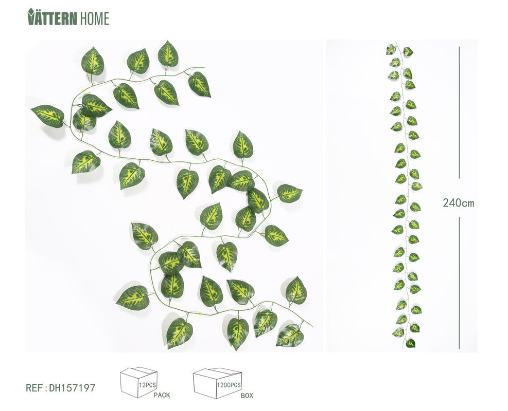 Ghirlanda Decorativa Foglie Verdi