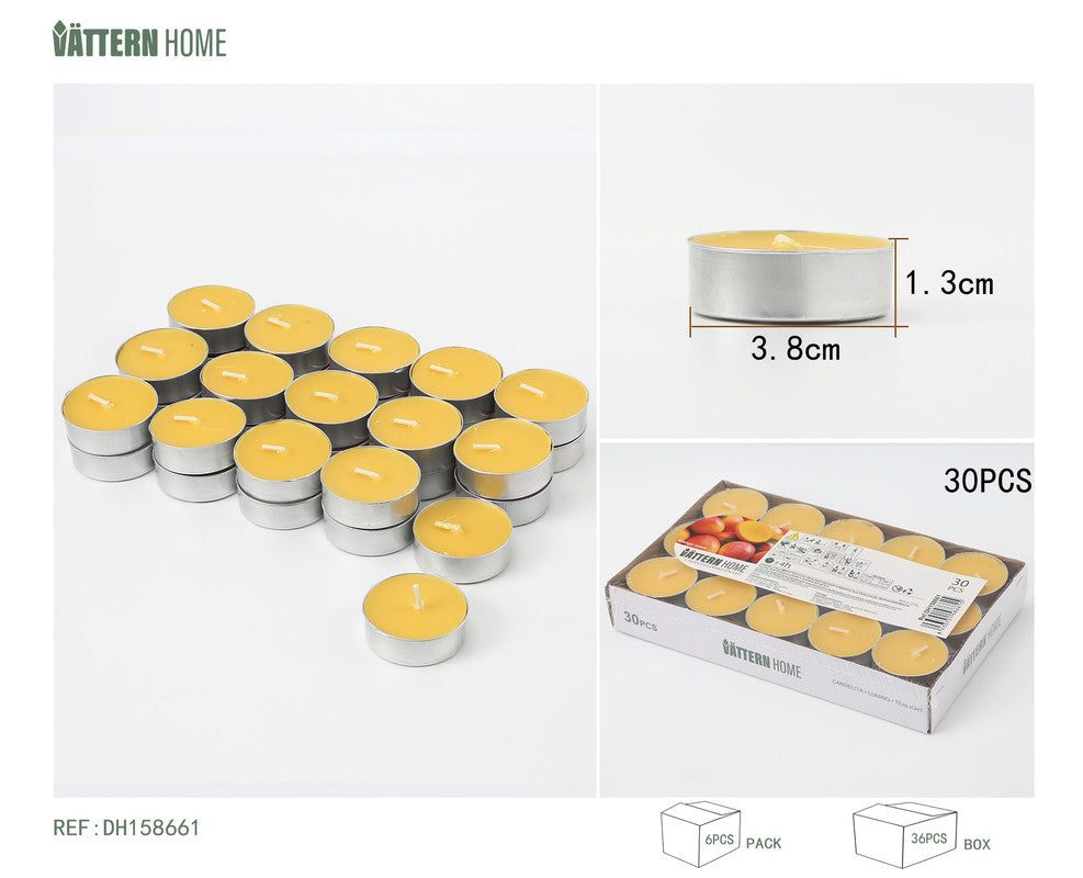 Set di Candele T-Light Profumate alla Pesca