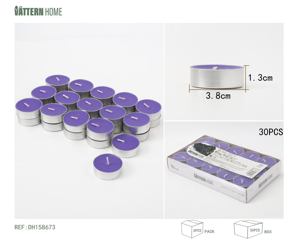 Set di Candele T-Light Profumate agli uva