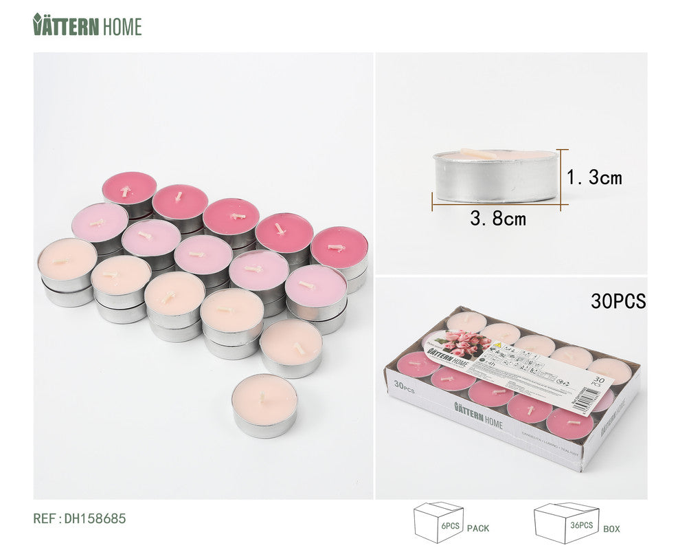 Set di Candele T-Light Profumate dolce e floreale