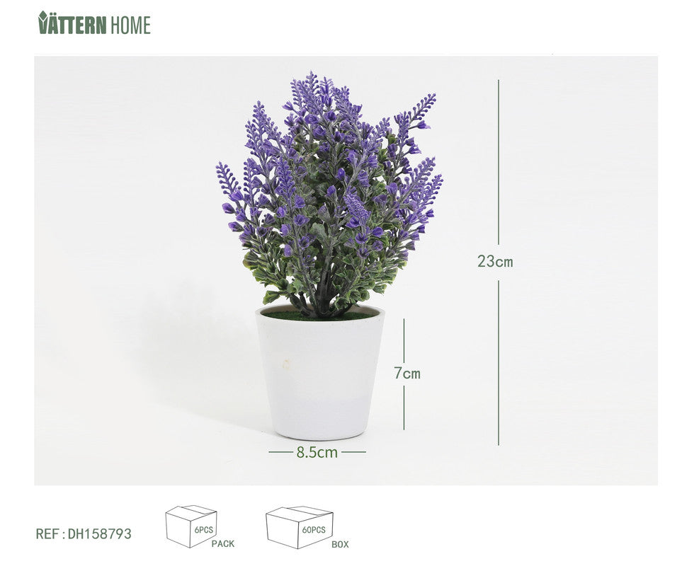 Pianta Artificiale Lavanda in Vaso