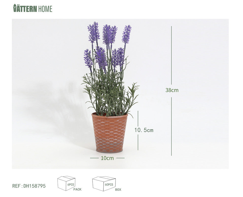 Pianta Artificiale Lavanda in Vaso