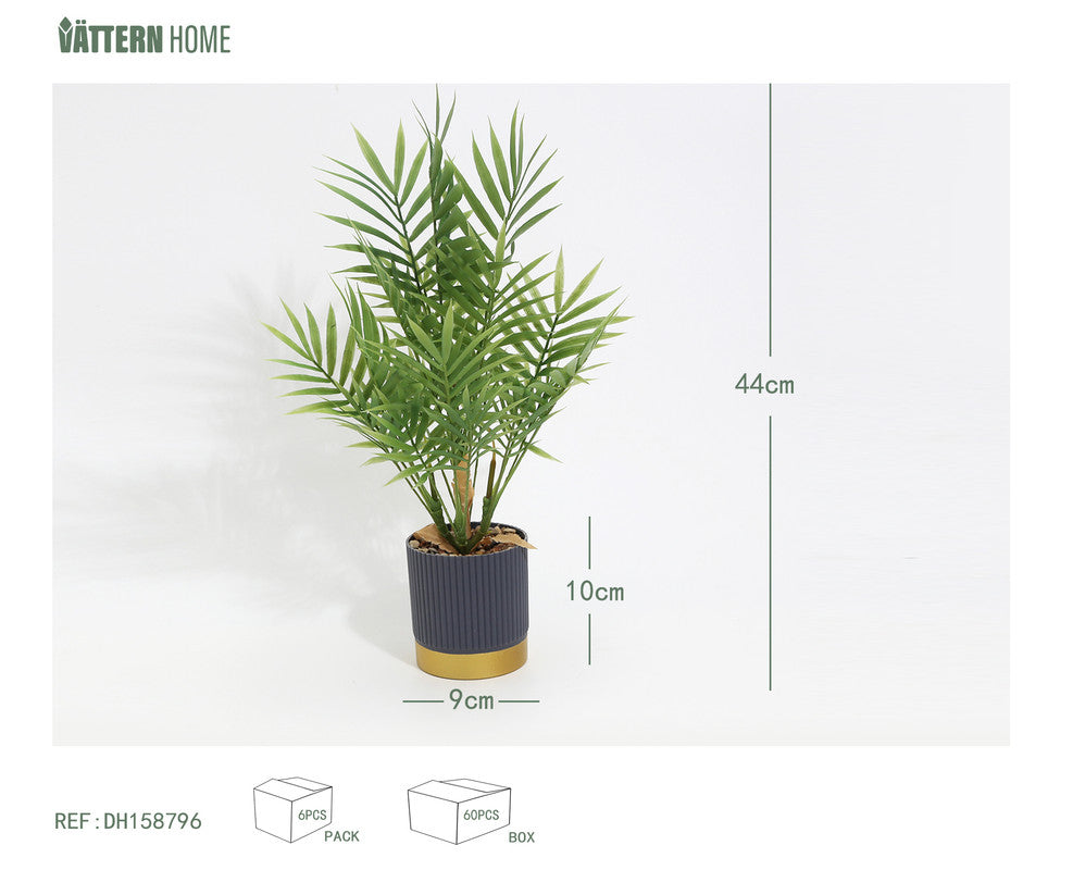 Pianta Artificiale Palma in Vaso Decorativo
