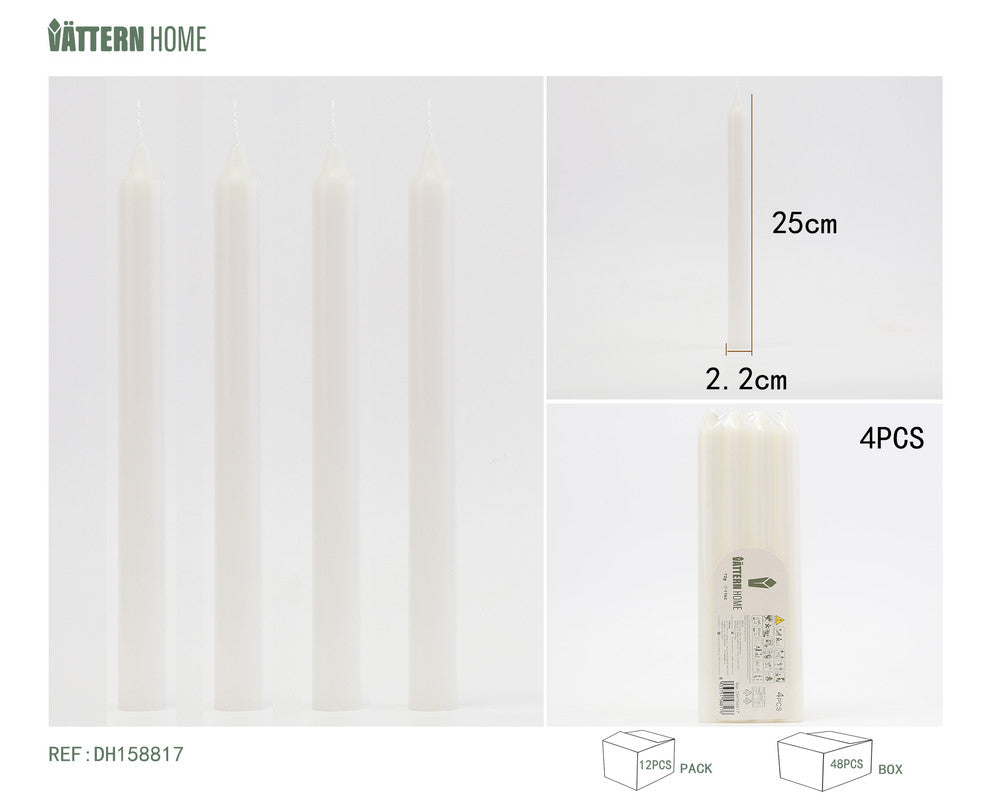 Candela da Tavola Bianca – Classica e Raffinata