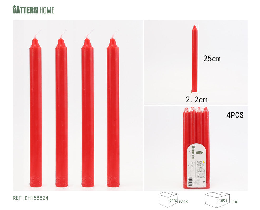 Candela da Tavola Rossa – Classica e Slanciata